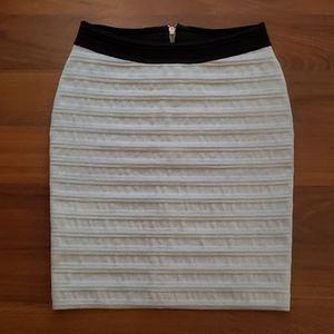 Cut25 silver/black shimmer skirt with zipper